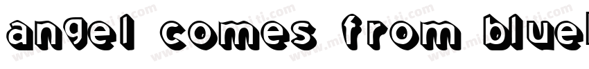 angel comes from blue字体转换